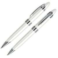 Bolígrafo Metálico Blanco Perla