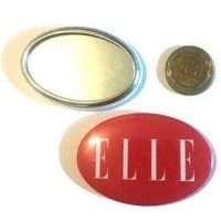 Chapita ovalada espejo